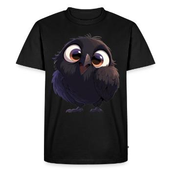 Corbeaux Corbeaux - T-shirt Premium bio Homme - noir - Devant - Nico (187cm)