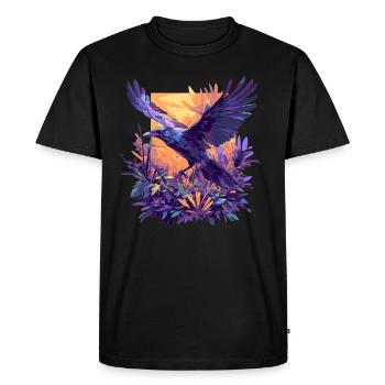 Corbeaux Corbeaux - T-shirt Premium bio Homme - noir - Devant - Nico (187cm)