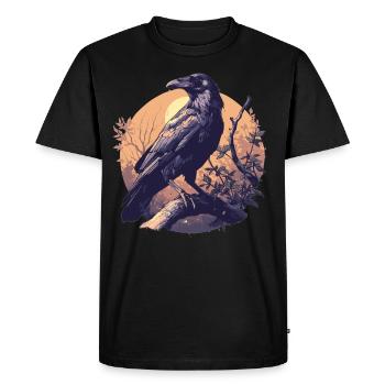 Corbeaux Corbeaux - T-shirt Premium bio Homme - noir - Devant - Nico (187cm)