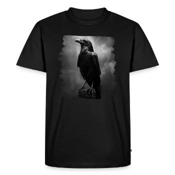 Corbeaux Corbeaux - T-shirt Premium bio Homme - noir - Devant - Nico (187cm)