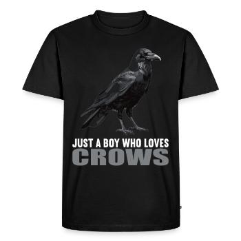 Corbeaux Corbeaux - T-shirt Premium bio Homme - noir - Devant - Nico (187cm)