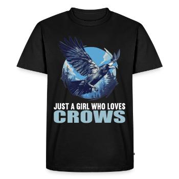 Corbeaux Corbeaux - T-shirt Premium bio Homme - noir - Devant - Nico (187cm)