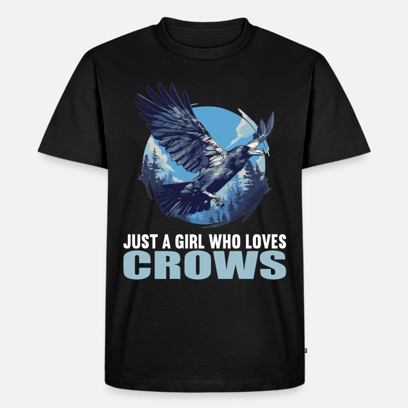 Krähen Krähe - Männer Premium Bio T-Shirt - Schwarz