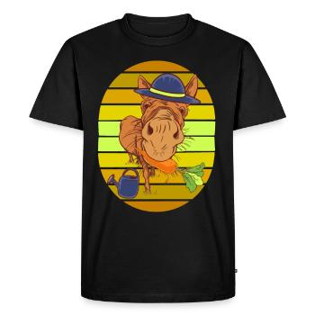 Donkey Gardener Hobby Gardener Gardening Garden - Men's Premium Organic T-Shirt - black - Front - Nico (187cm)