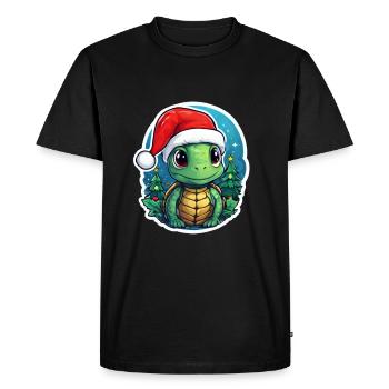 Turtle - Men's Premium Organic T-Shirt - black - Front - Nico (187cm)