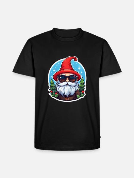 Gnom Elf Weihnachten - Männer Premium Bio T-Shirt - Schwarz
