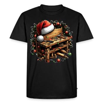 Woodworker Woodworking Carpentry Christmas - Men's Premium Organic T-Shirt - black - Front - Nico (187cm)