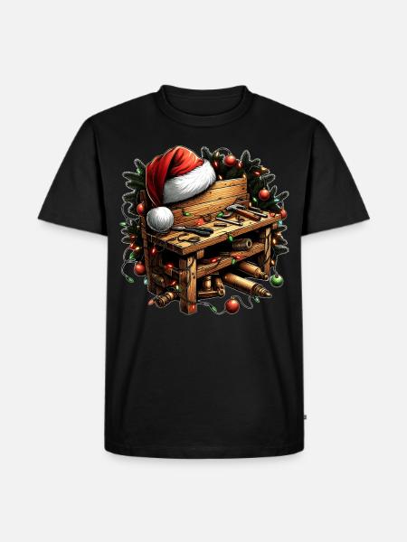 Menuisier Menuiserie Menuiserie Noël - T-shirt Premium bio Homme - noir