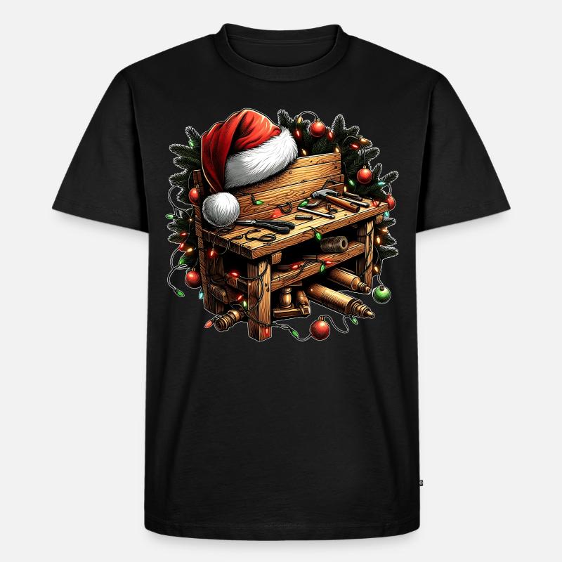 Menuisier Menuiserie Menuiserie Noël - T-shirt Premium bio Homme - noir