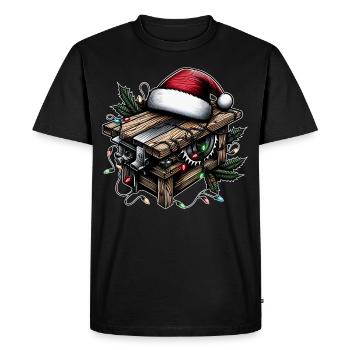 Woodworker Woodworking Carpentry Christmas - Men's Premium Organic T-Shirt - black - Front - Nico (187cm)