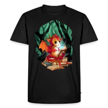 Dragon Dragon Enfant Enfants Créature Mythique Conte de fées - T-shirt Premium bio Homme - noir - Devant - Nico (187cm)