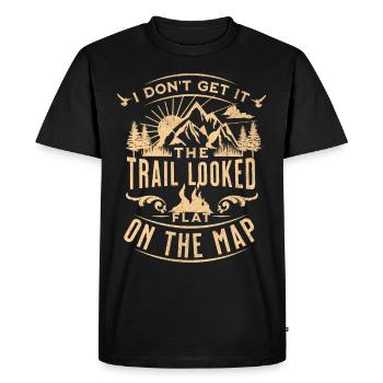 Je ne comprends pas, le sentier avait l’air si plat sur le - T-shirt Premium bio Homme - noir - Devant - Nico (187cm)