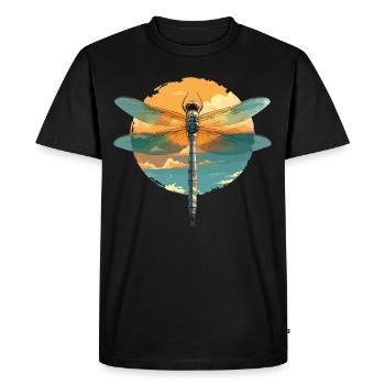 Libellules Libellule - T-shirt Premium bio Homme - noir - Devant - Nico (187cm)