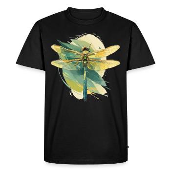 Libellules Libellule - T-shirt Premium bio Homme - noir - Devant - Nico (187cm)