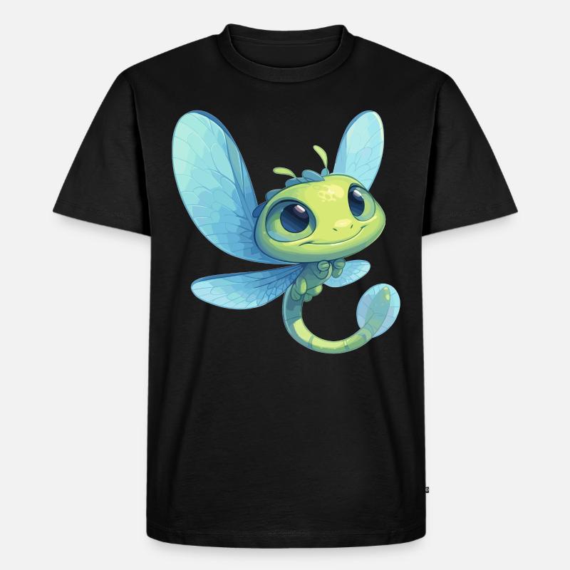 Libellen Libelle - Männer Premium Bio T-Shirt - Schwarz