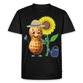 Peanut Gardener Garden Hobby Gardener Gardening - Men's Premium Organic T-Shirt - black - Front - Nico (187cm)