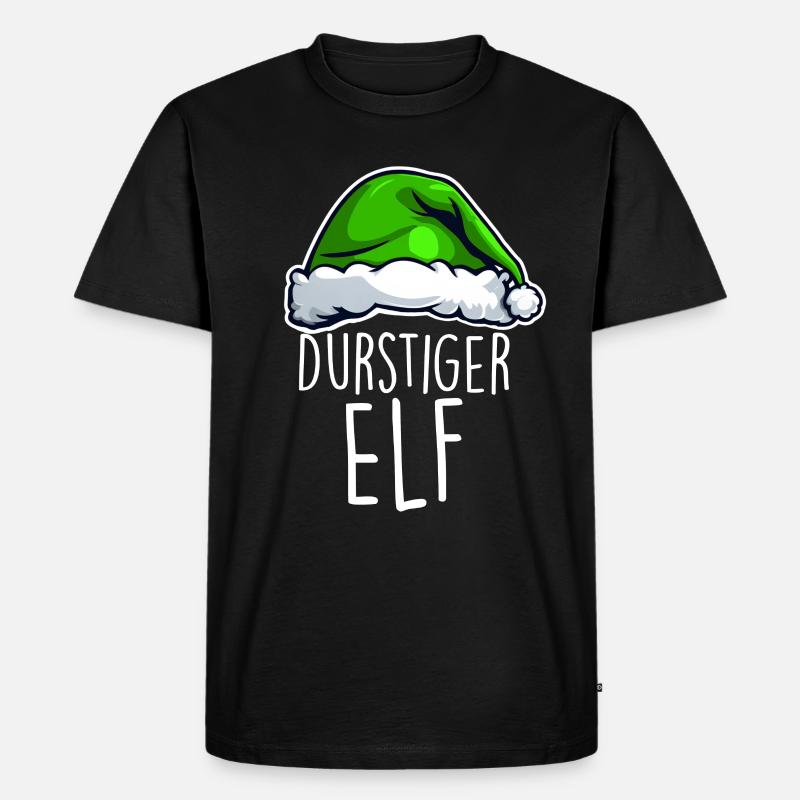 Durstiger Elf - Männer Premium Bio T-Shirt - Schwarz