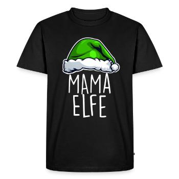 Mama Elf - Männer Premium Bio T-Shirt - Schwarz - Vorne - Nico (187cm)