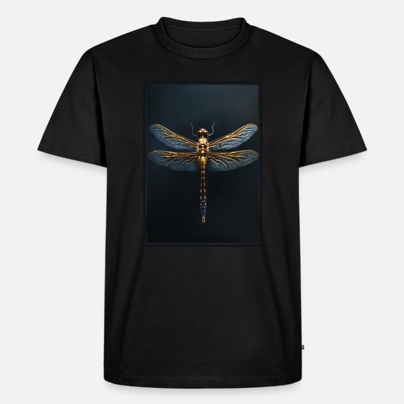 Libellen Libelle - Männer Premium Bio T-Shirt - Schwarz