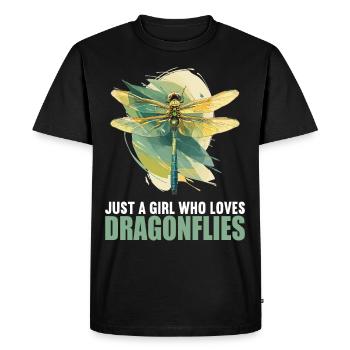 Libellules Libellule - T-shirt Premium bio Homme - noir - Devant - Nico (187cm)