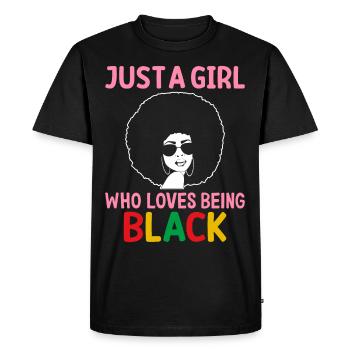 Mois de l’histoire des Noirs Fille africaine li - T-shirt Premium bio Homme - noir - Devant - Nico (187cm)