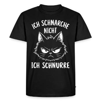 Chemise de nuit Pyjama Chat Chaton Ronflement - T-shirt Premium bio Homme - noir - Devant - Nico (187cm)