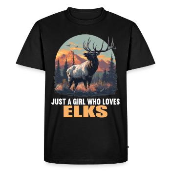 Moose Moose - Men's Premium Organic T-Shirt - black - Front - Nico (187cm)