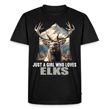 Moose Moose - Men's Premium Organic T-Shirt - black - Front - Nico (187cm)