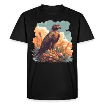Faucon Faucon - T-shirt Premium bio Homme - noir - Devant - Nico (187cm)