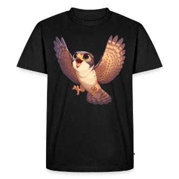 Faucon Faucon - T-shirt Premium bio Homme - noir - Devant - Nico (187cm)
