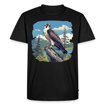 Faucon Faucon - T-shirt Premium bio Homme - noir - Devant - Nico (187cm)
