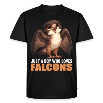 Faucon Faucon - T-shirt Premium bio Homme - noir - Devant - Nico (187cm)
