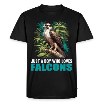 Faucon Faucon - T-shirt Premium bio Homme - noir - Devant - Nico (187cm)
