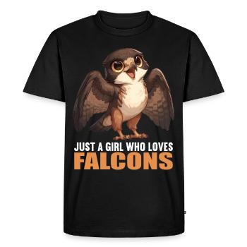 Faucon Faucon - T-shirt Premium bio Homme - noir - Devant - Nico (187cm)