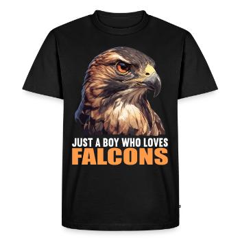 Faucon Faucon - T-shirt Premium bio Homme - noir - Devant - Nico (187cm)