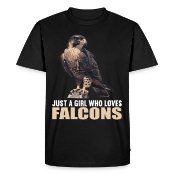 Faucon Faucon - T-shirt Premium bio Homme - noir - Devant - Nico (187cm)