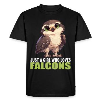 Faucon Faucon - T-shirt Premium bio Homme - noir - Devant - Nico (187cm)