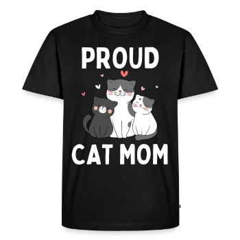 Fière maman chat : des chatons drôles pour - T-shirt Premium bio Homme - noir - Devant - Nico (187cm)
