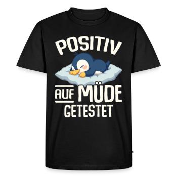 Tested Positive For Tired Sleep Shirt - Men's Premium Organic T-Shirt - black - Front - Nico (187cm)