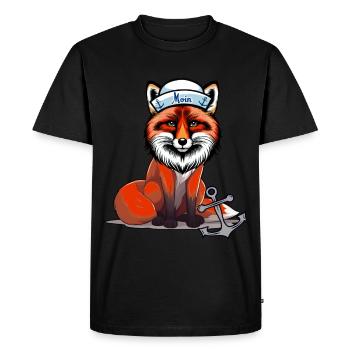 maritime, marin, marin, marin, moin, ahoy - T-shirt Premium bio Homme - noir - Devant - Nico (187cm)