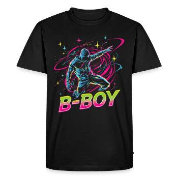 B-Boy Breakdance Breakdancer Hip Hop urbain - T-shirt Premium bio Homme - noir - Devant - Nico (187cm)