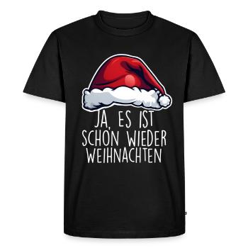 Yes, it's Christmas again - Men's Premium Organic T-Shirt - black - Front - Nico (187cm)