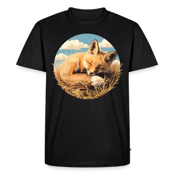 Renards Renard - T-shirt Premium bio Homme - noir - Devant - Nico (187cm)