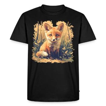 Renards Renard - T-shirt Premium bio Homme - noir - Devant - Nico (187cm)