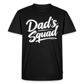 L’équipe de papa Papa Papa Papa Papa Anniversaire Papa - T-shirt Premium bio Homme - noir - Devant - Nico (187cm)