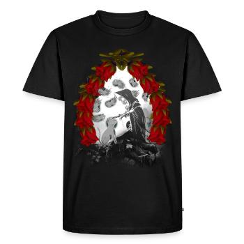 Fairy Tale Fairy Tale Character Ghost Halloween Cats Cat - Men's Premium Organic T-Shirt - black - Front - Nico (187cm)