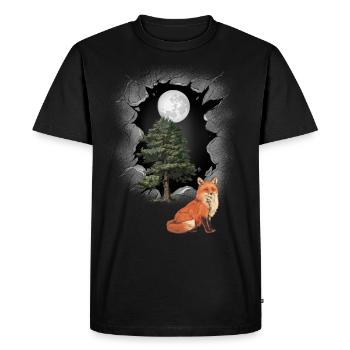 Fox Foxes Vixen Mystical Nature Child - Men's Premium Organic T-Shirt - black - Front - Nico (187cm)