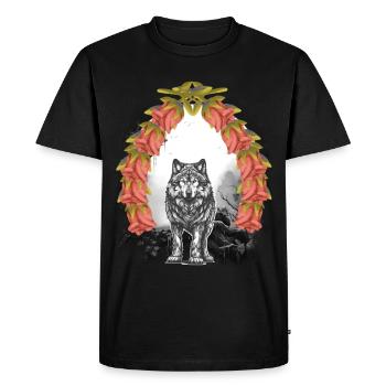 Wolf Wolves Halloween Fairy Tale Fairy Tale Character Mystical - Men's Premium Organic T-Shirt - black - Front - Nico (187cm)
