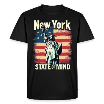 New York State of Mind Statue of Liberty Nyc - Men's Premium Organic T-Shirt - black - Front - Nico (187cm)