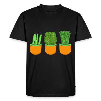Kitchens Vegetables Vegetarian Cooking Chefs - Men's Premium Organic T-Shirt - black - Front - Nico (187cm)